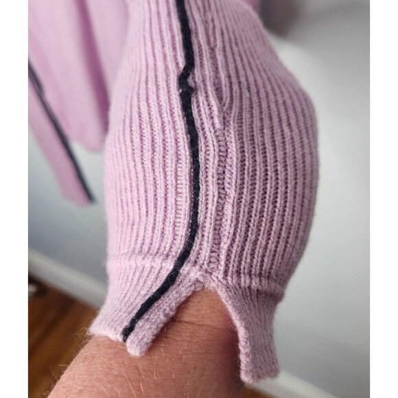 MARIA MCMANUS Cashmere Blend Sweater Medium Purple Lightweight Semi-Sheer Ballet - Picture 3 of 8